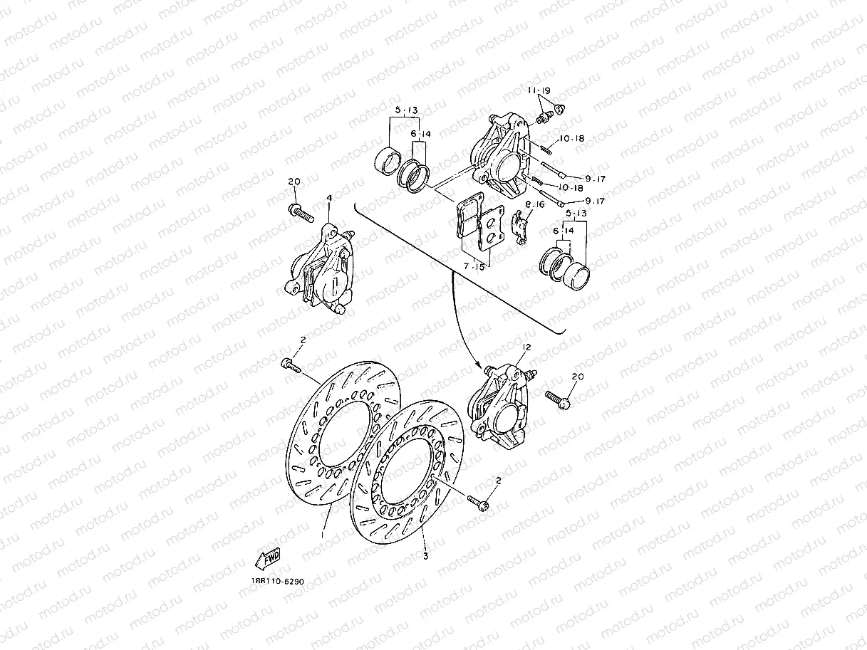 CALIBRE FRENO DELANTERA