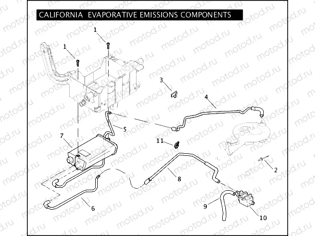 CALIFORNIA EVAPORATIVE EMISSIONS COMPONENTS