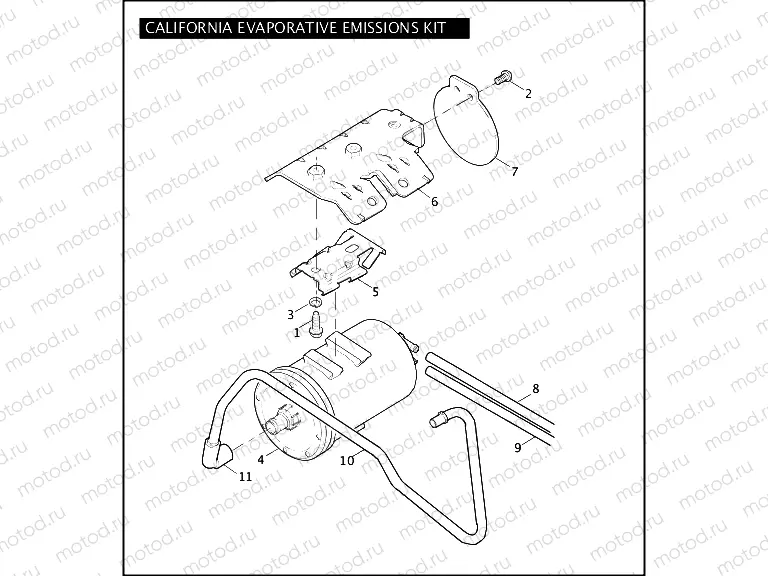 CALIFORNIA EVAPORATIVE EMISSIONS KIT