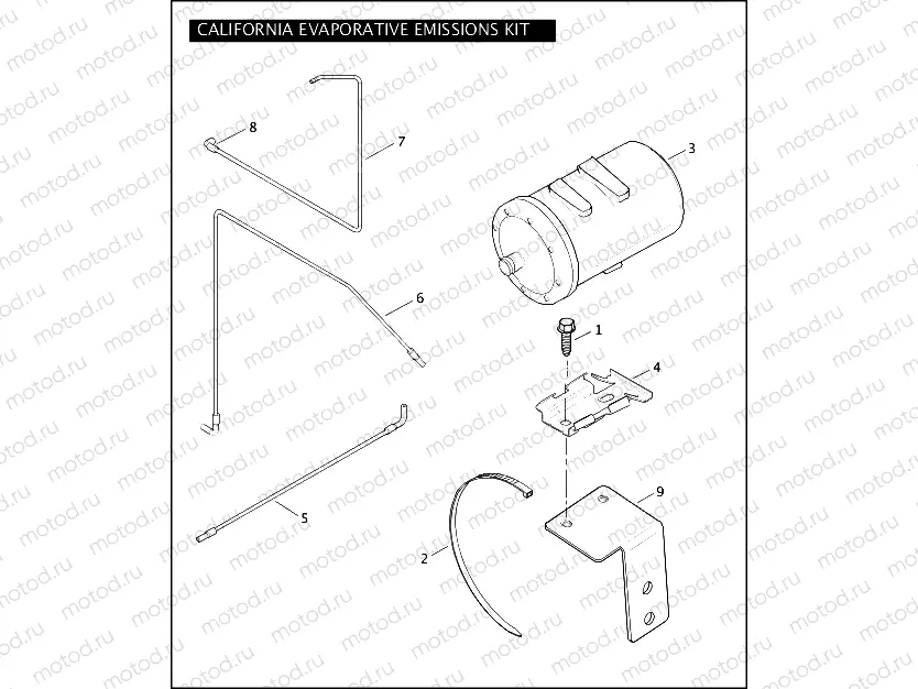 CALIFORNIA EVAPORATIVE EMISSIONS KIT