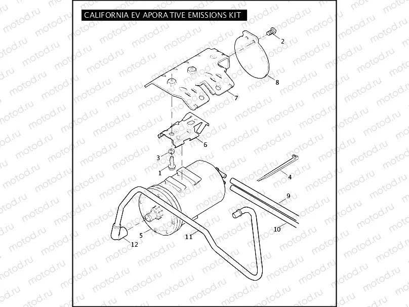 CALIFORNIA EVAPORATIVE EMISSIONS KIT