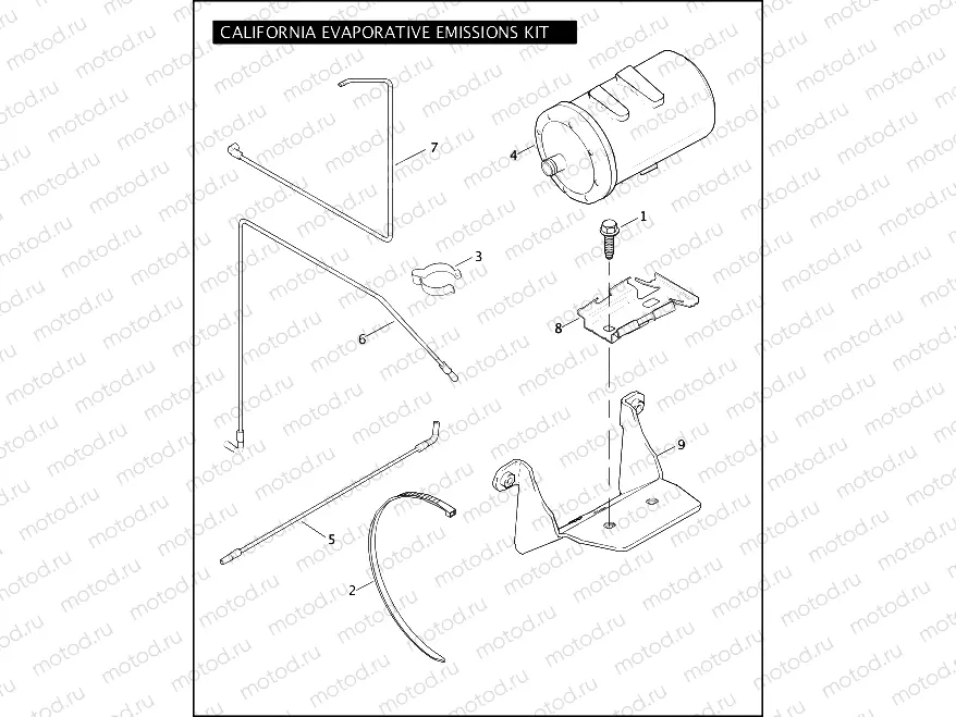 CALIFORNIA EVAPORATIVE EMISSIONS KIT