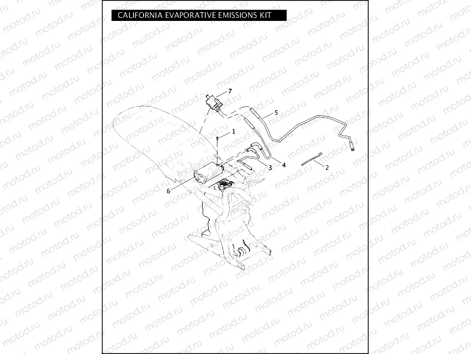 CALIFORNIA EVAPORATIVE EMISSIONS KIT