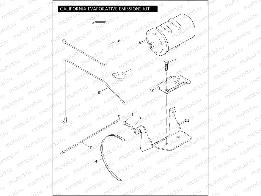 CALIFORNIA EVAPORATIVE EMISSIONS KIT