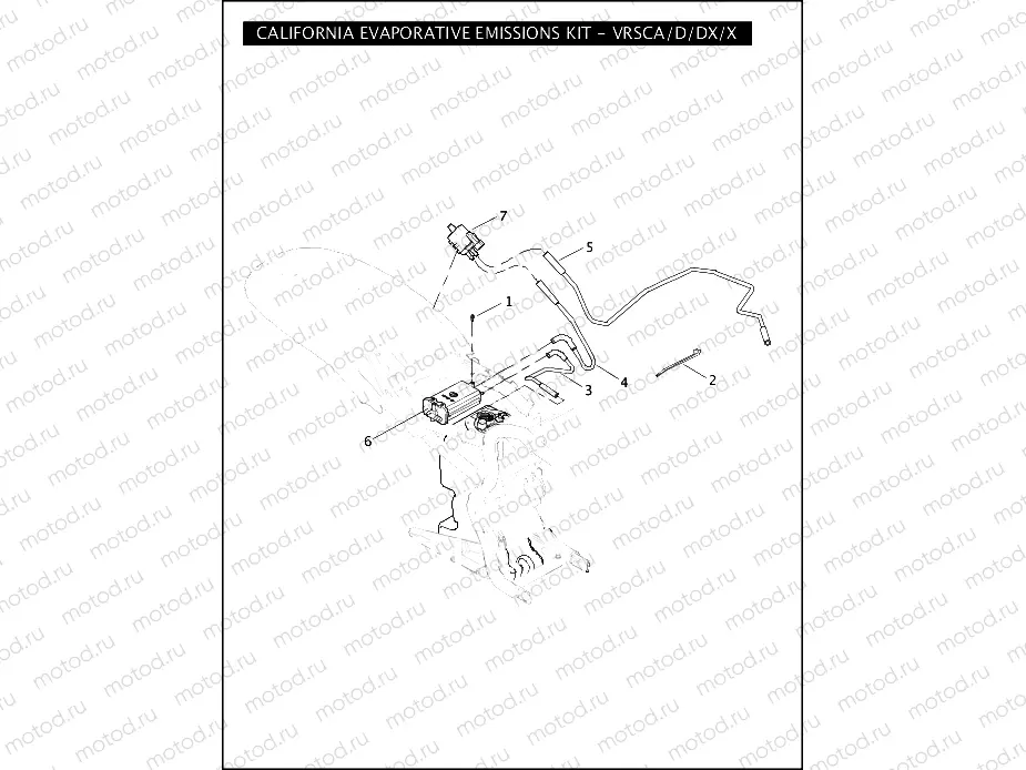 CALIFORNIA EVAPORATIVE EMISSIONS KIT - VRSCA, VRSCD, VRSCDX, VRSCX