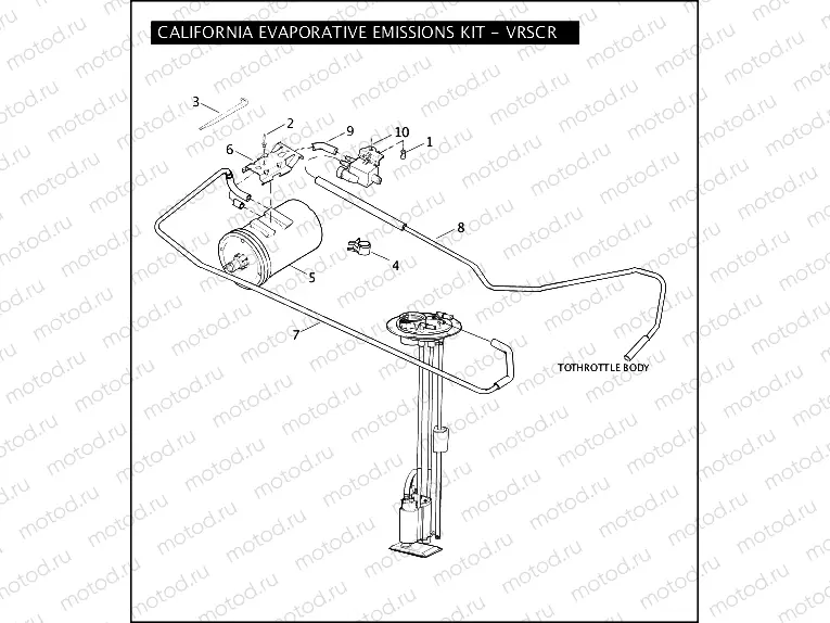 CALIFORNIA EVAPORATIVE EMISSIONS KIT - VRSCR