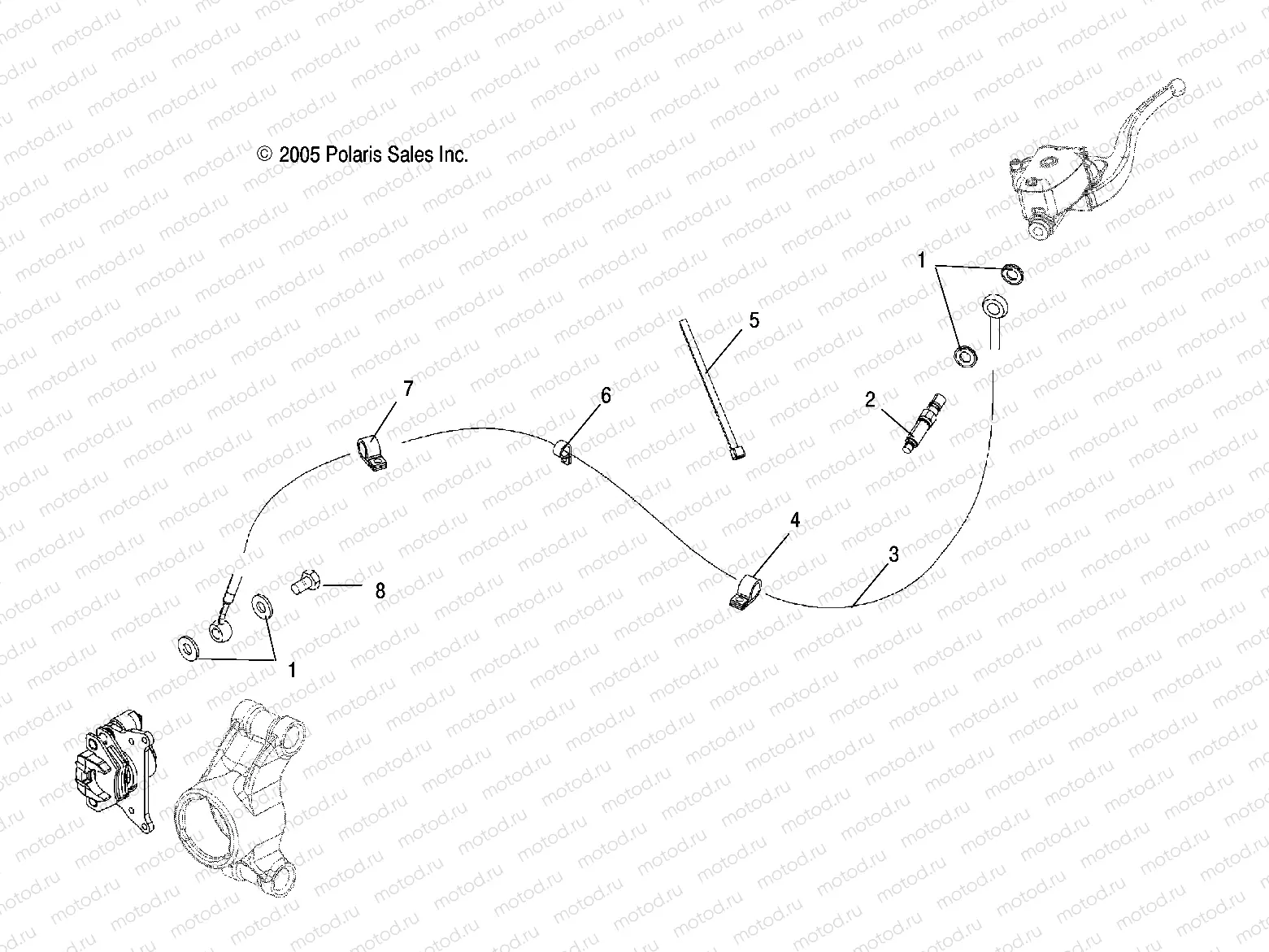 CALIPER BRAKE LINE | CALIPER BRAKE LINE, REAR, RH - A06LB27FA/LD27FB (4999206689920668B04)