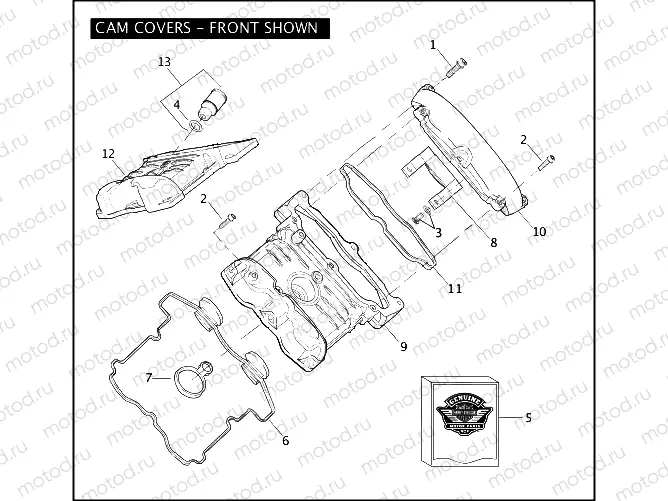CAM COVERS - FRONT SHOWN