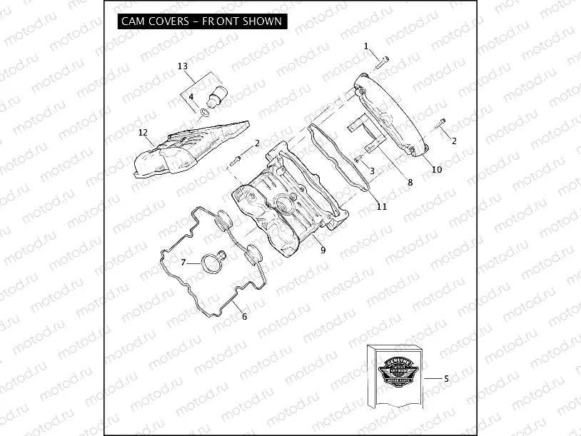 CAM COVERS - FRONT SHOWN