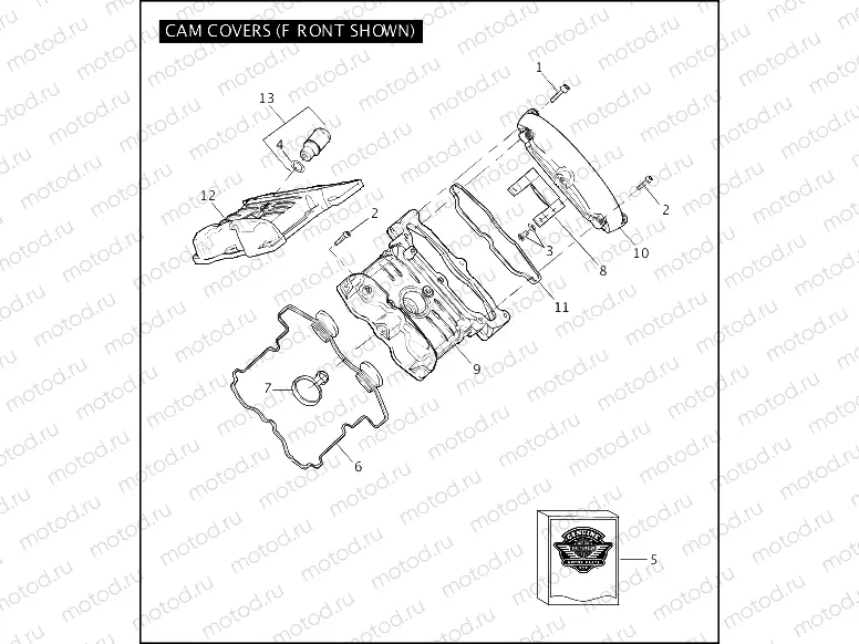 CAM COVERS (FRONT SHOWN)