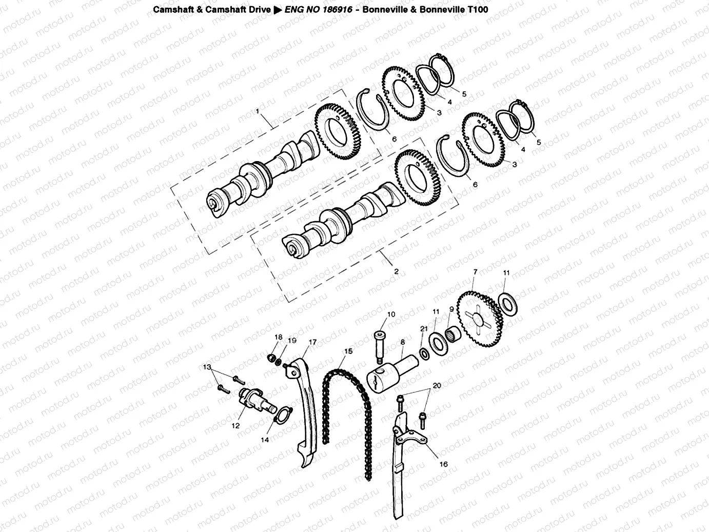 Camshaft and Drive » ENG NO 1869