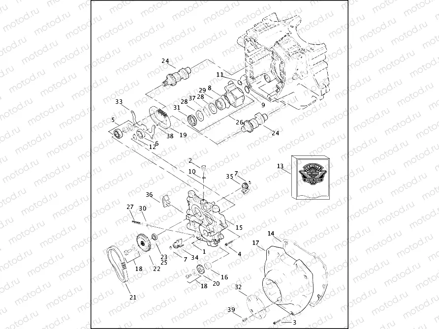 CAMSHAFTS AND CAM COVER - 1550