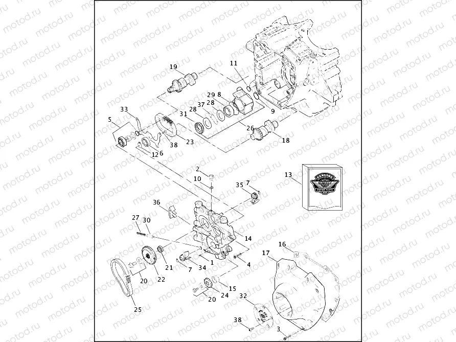 CAMSHAFTS AND CAM COVER - TWIN CAM 88â¢ (2 OF 2)