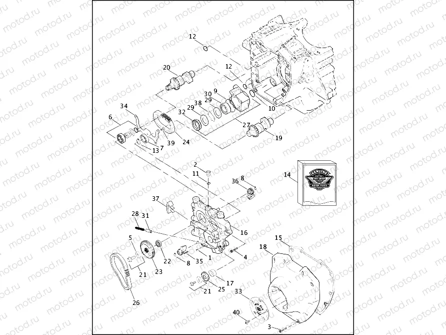 CAMSHAFTS AND CAMSHAFT COVER - TWIN CAM 88â¢ (2 OF 2)