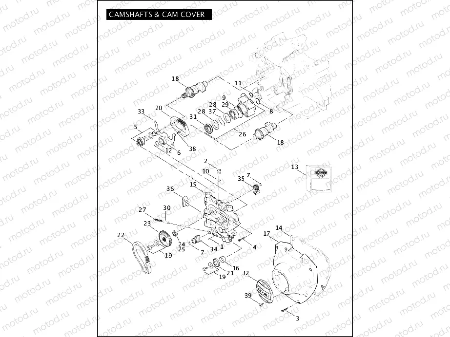 CAMSHAFTS & CAM COVER - TWIN CAM 103â¢ (2 OF 2)