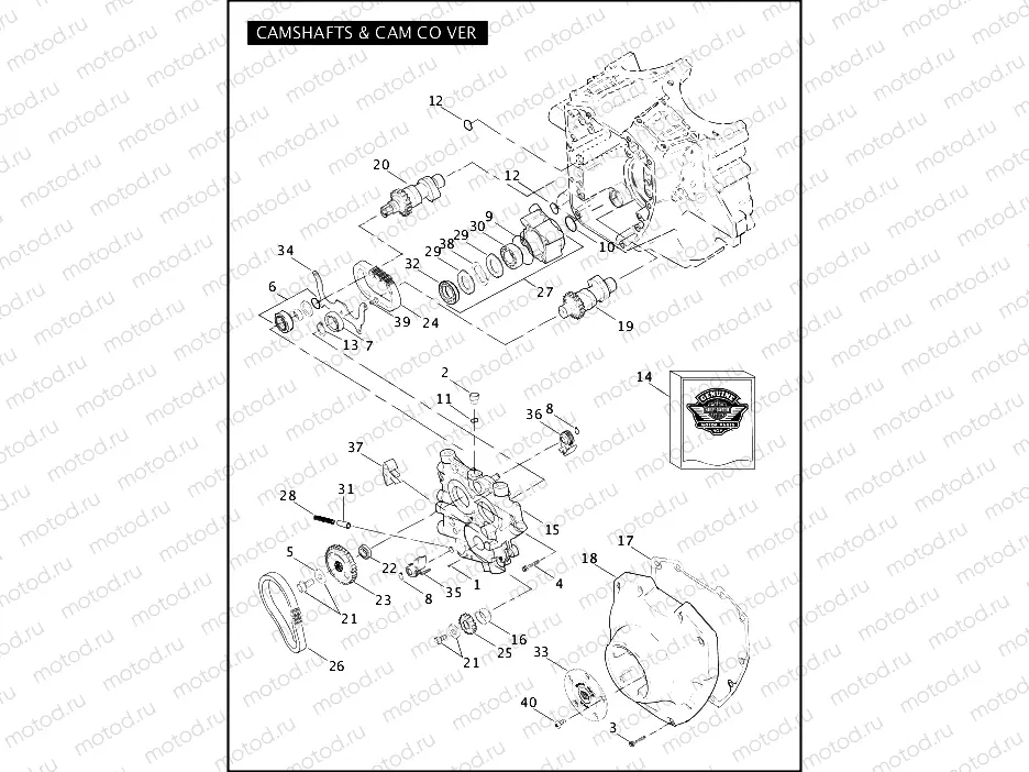 CAMSHAFTS & CAM COVER - TWIN CAM 88â¢ (2 OF 2)