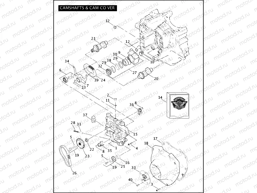 CAMSHAFTS & CAM COVER - TWIN CAM 88â¢