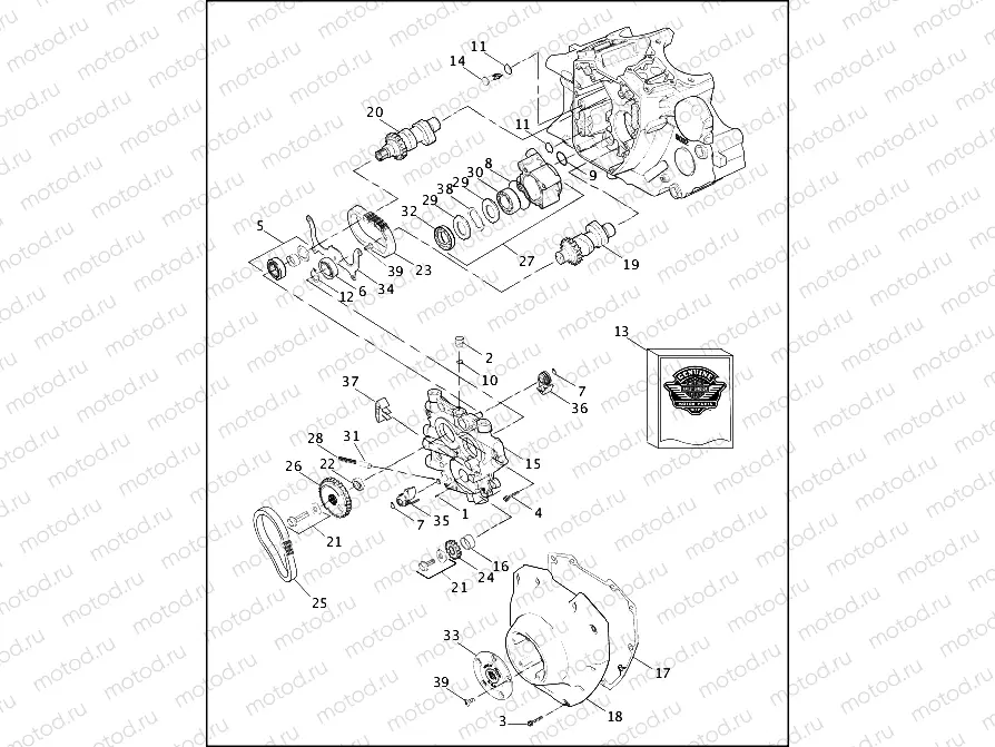 CAMSHAFTS & CAM COVER - Twin Cam 88Bâ¢