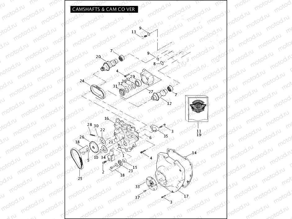 CAMSHAFTS & CAM COVER - TWIN CAM 96â¢