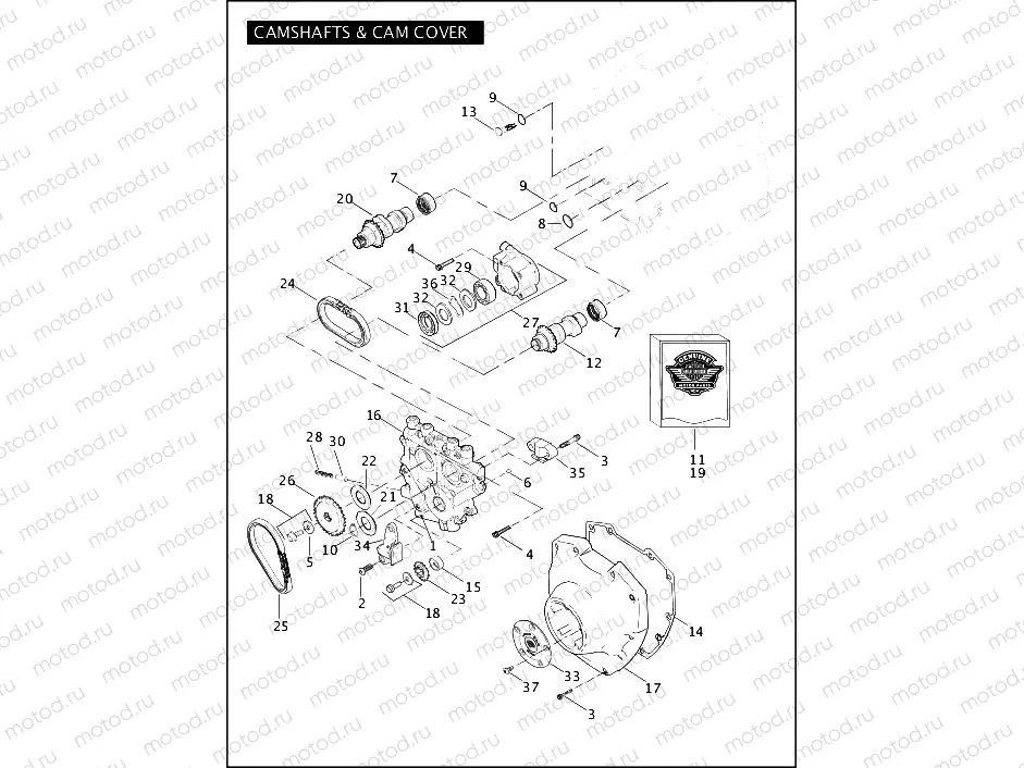 CAMSHAFTS & CAM COVER - TWIN CAM 96â¢
