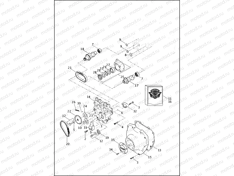 CAMSHAFTS & CAMSHAFT COVER - TWIN CAM 103â¢ (1 OF 2)