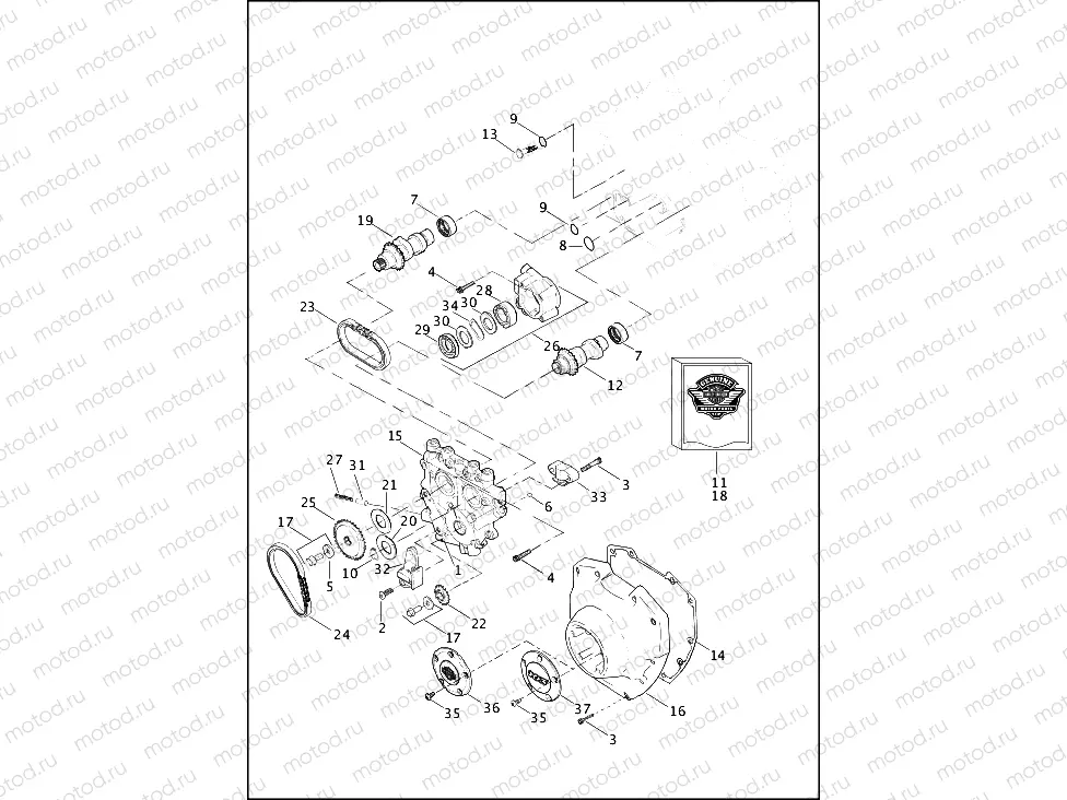 CAMSHAFTS & CAMSHAFT COVER - TWIN CAM 103â¢ (2 OF 3)