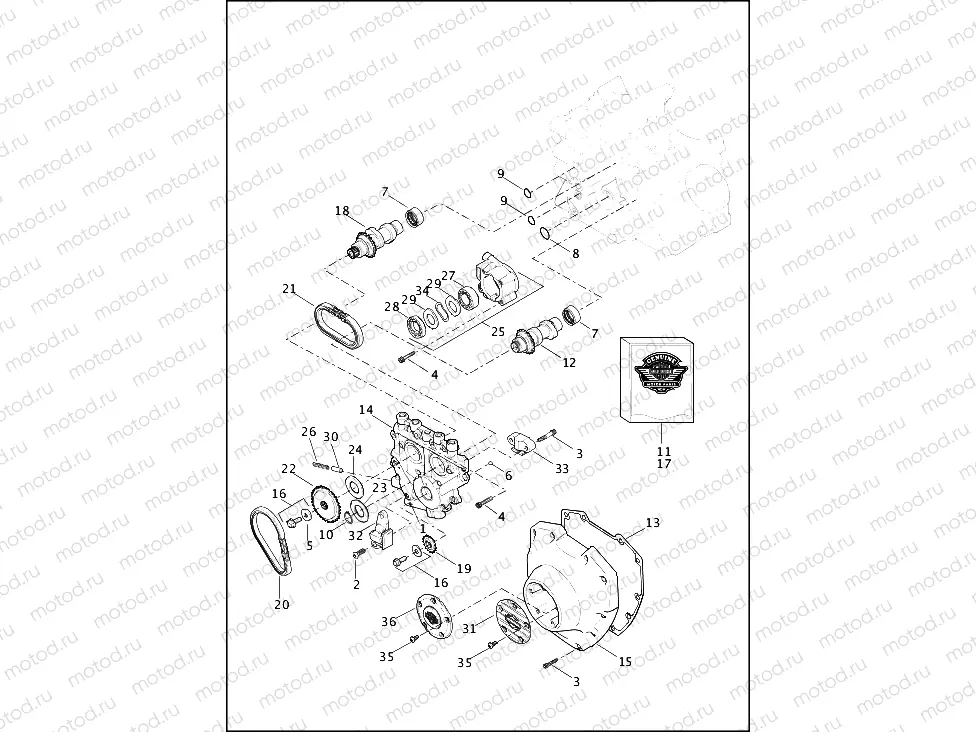 CAMSHAFTS & CAMSHAFT COVER - TWIN CAM 103â¢