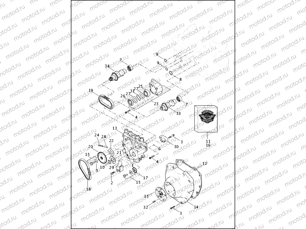 CAMSHAFTS & CAMSHAFT COVER - TWIN CAM 103â¢