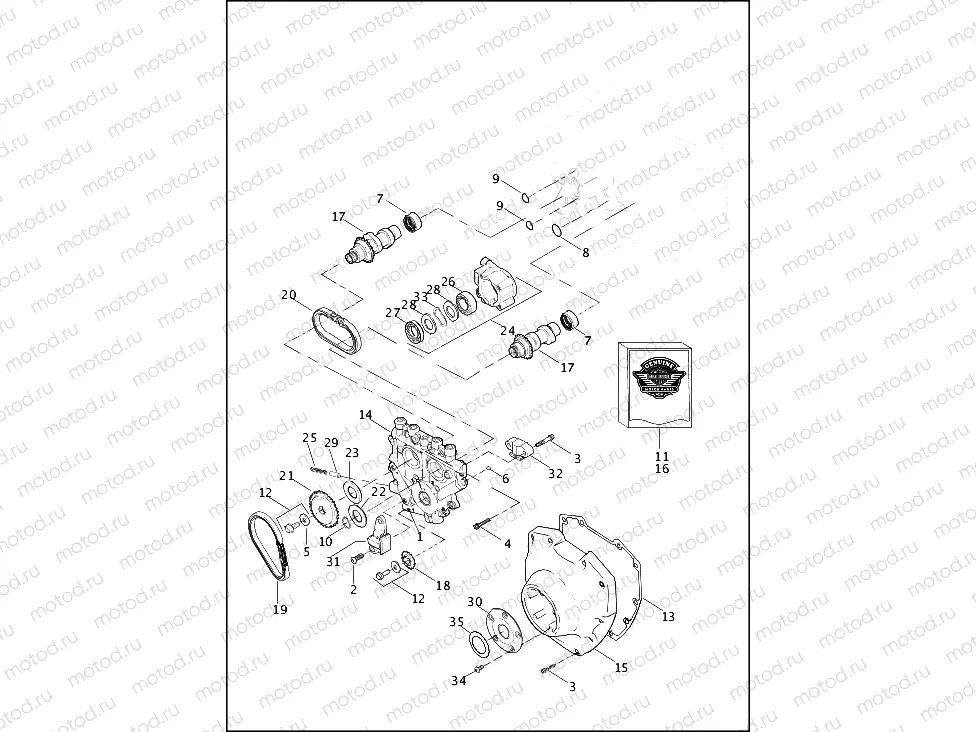 CAMSHAFTS & CAMSHAFT COVER - TWIN CAM 110â¢