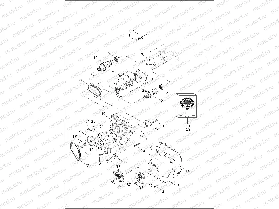 CAMSHAFTS & CAMSHAFT COVER - TWIN CAM 96â¢ (2 of 2)