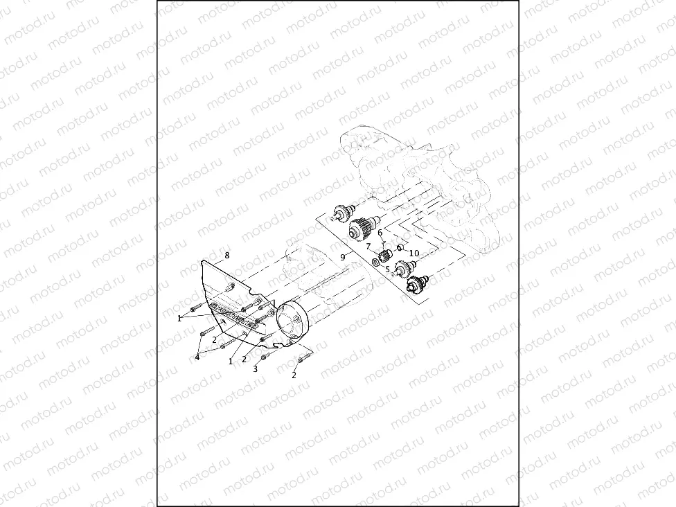 CAMSHAFTS & GEAR COVER - XR1200X