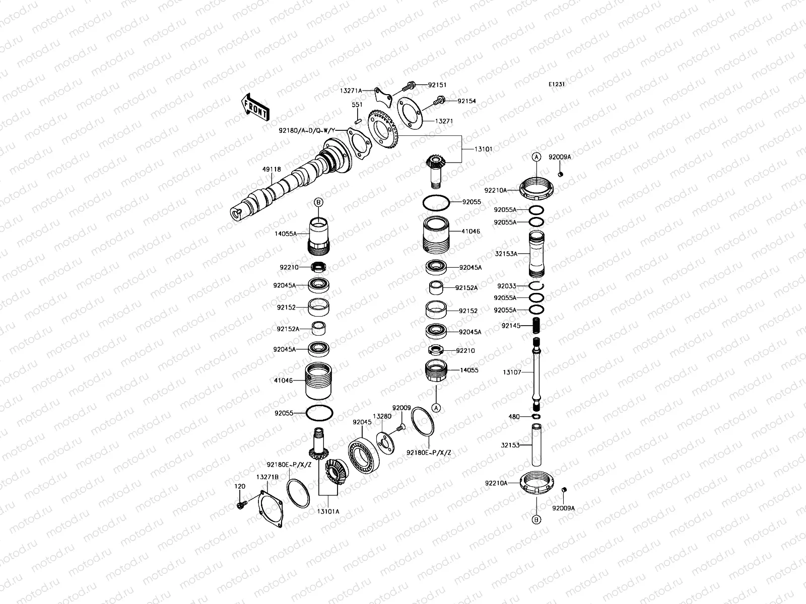 Camshaft(s)/Bevel Gear
