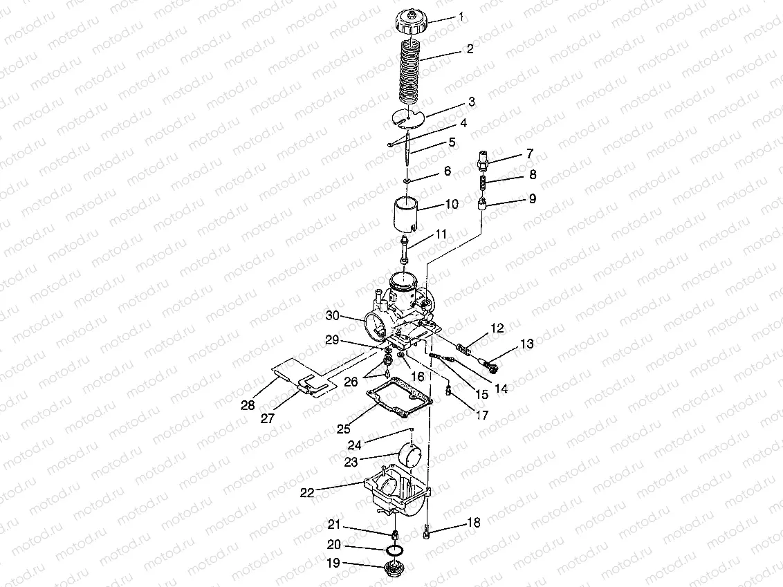CARBURETOR (300) XPRESS 300 W97CA28C (4939603960E003) | CARBURETOR (300) XPRESS 300 W97CA28C (4939603960E003)
