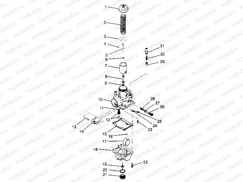 CARBURETOR 6x6 400L | CARBURETOR 6x6 400L, U.S. W958740, SWEDISH S958740 and NORWEGIAN N958740 (4930273027E002)