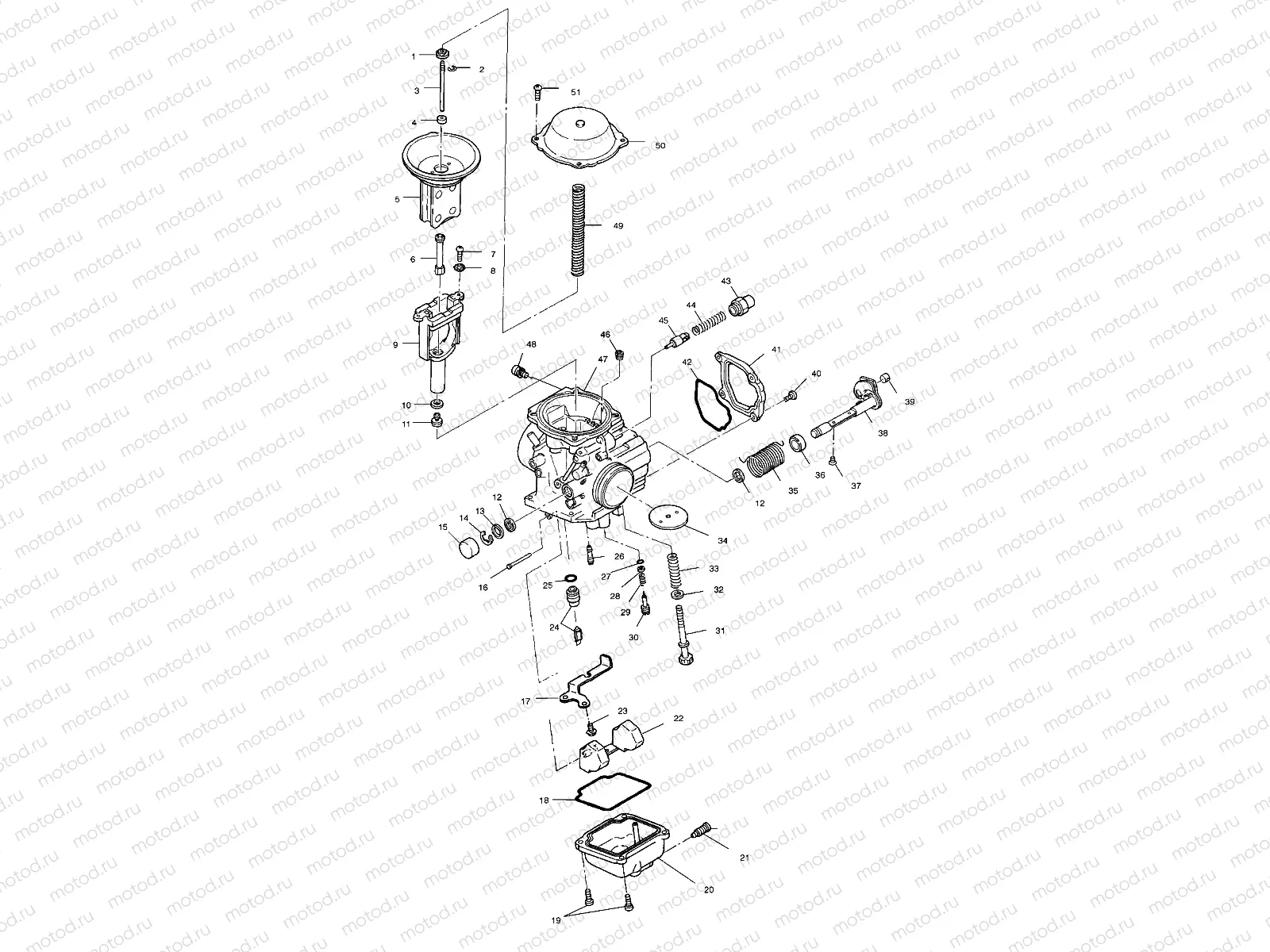 CARBURETOR - A02CL50AA/DA (4967986798D07) | CARBURETOR - A02CL50AA/DA (4967986798D07)