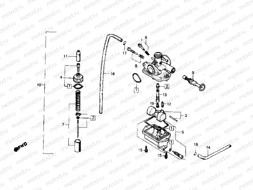 Carburetor (Areas AR, B, E, G, 2S)