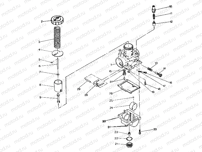 CARBURETOR ASSEMBLY 250 2X4/W927527 (4922862286036A) | CARBURETOR ASSEMBLY 250 2X4/W927527 (4922862286036A)
