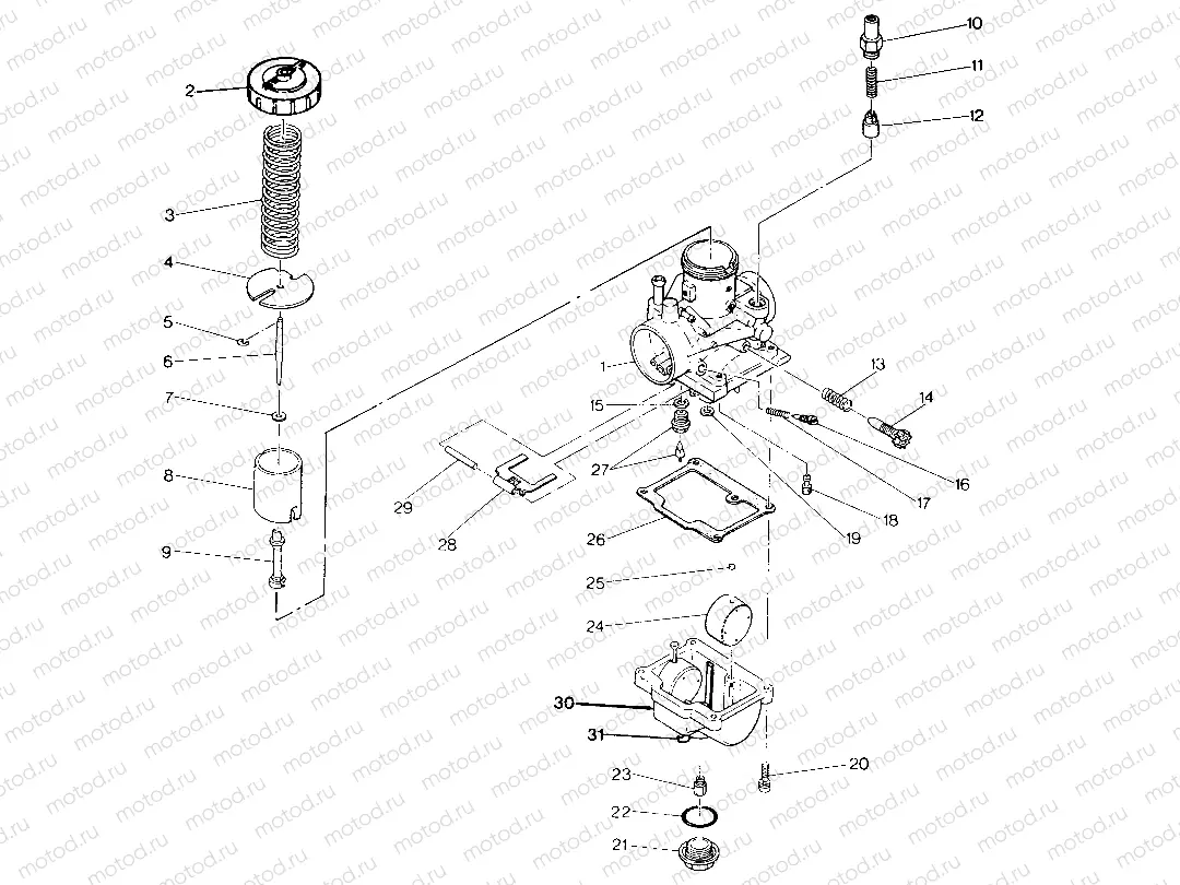 CARBURETOR ASSEMBLY 250 4x4 / W928127 (4922872287D002) | CARBURETOR ASSEMBLY 250 4x4 / W928127 (4922872287D002)