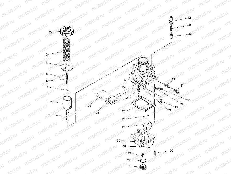 CARBURETOR ASSEMBLY 250 6x6 / W928727 (4922842284046A) | CARBURETOR ASSEMBLY 250 6x6 / W928727 (4922842284046A)