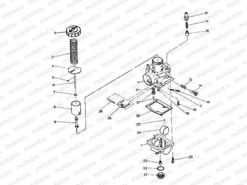 CARBURETOR ASSEMBLY BIG BOSS 4X6 (4919801980040A) | CARBURETOR ASSEMBLY BIG BOSS 4X6 (4919801980040A)