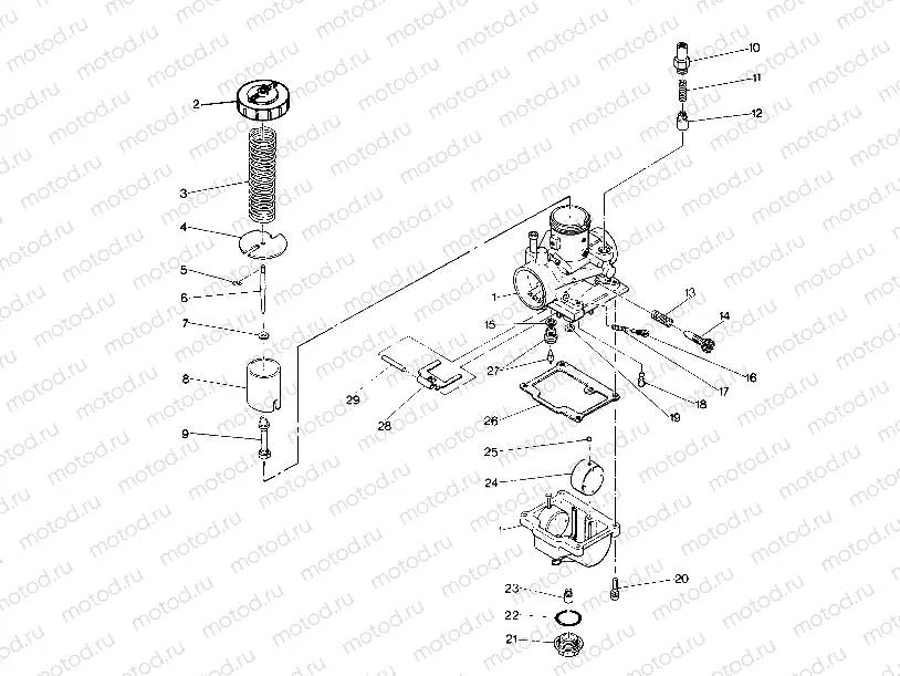 CARBURETOR ASSEMBLY TRAIL BLAZER (4919761976036A) | CARBURETOR ASSEMBLY TRAIL BLAZER (4919761976036A)