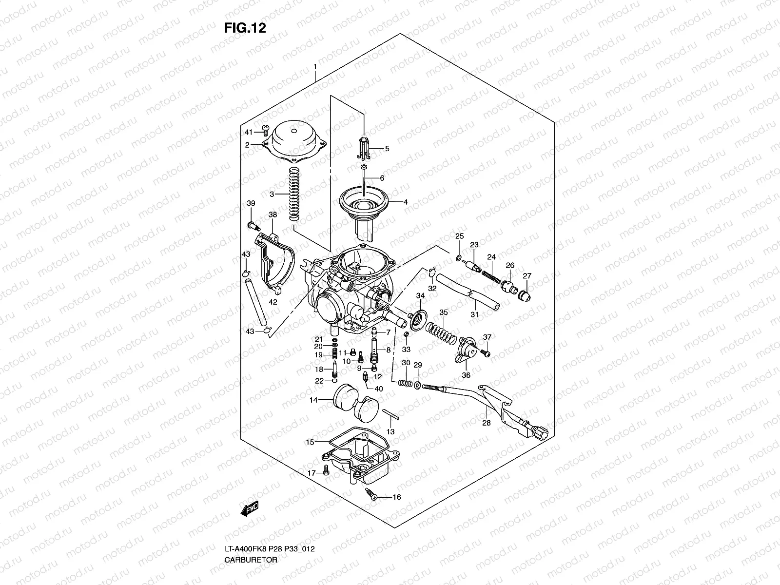 CARBURETOR (LT-A400FK8/FK9/FUL0)