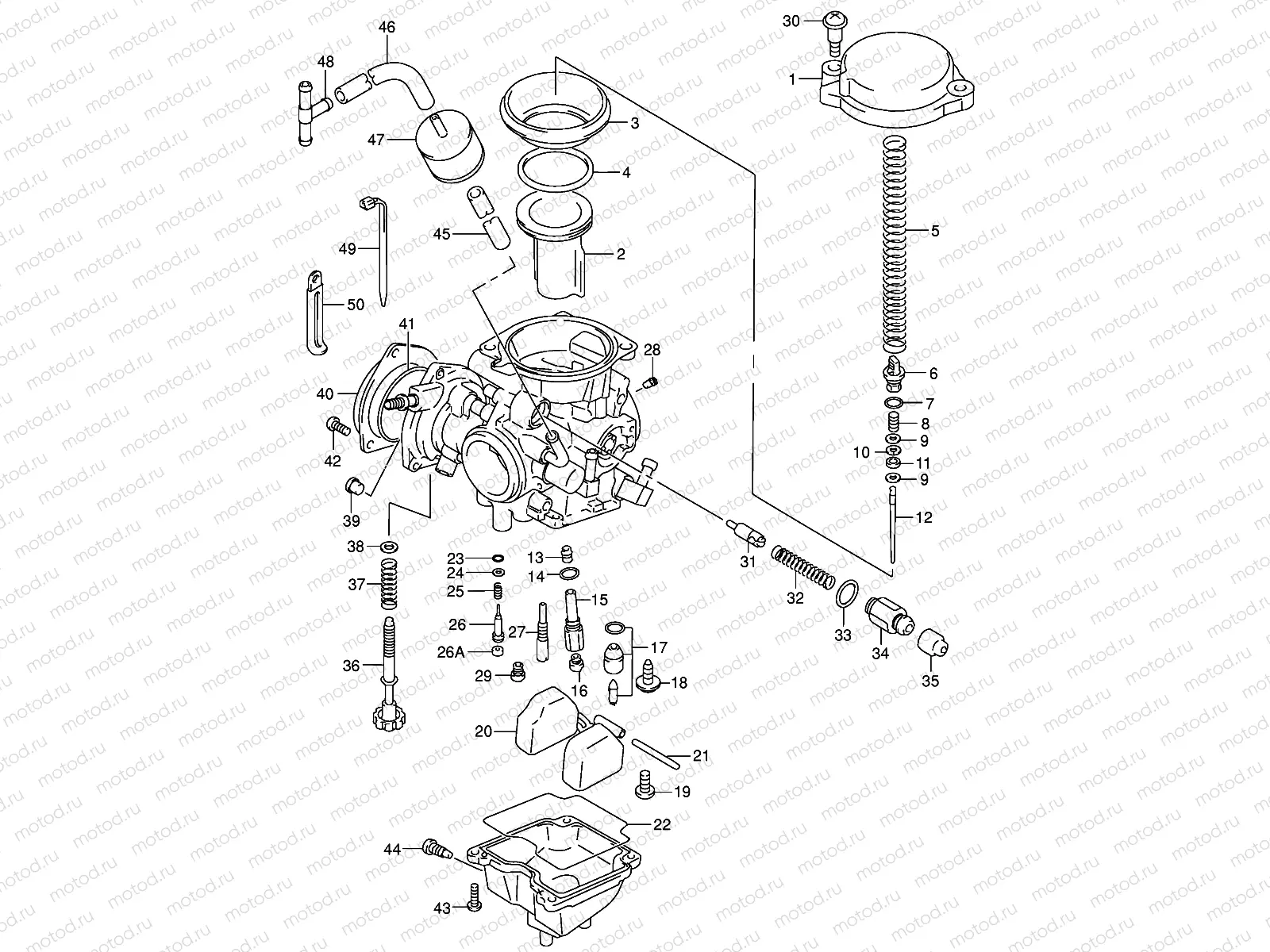 CARBURETOR (MODEL Y/K1/K2/K4)