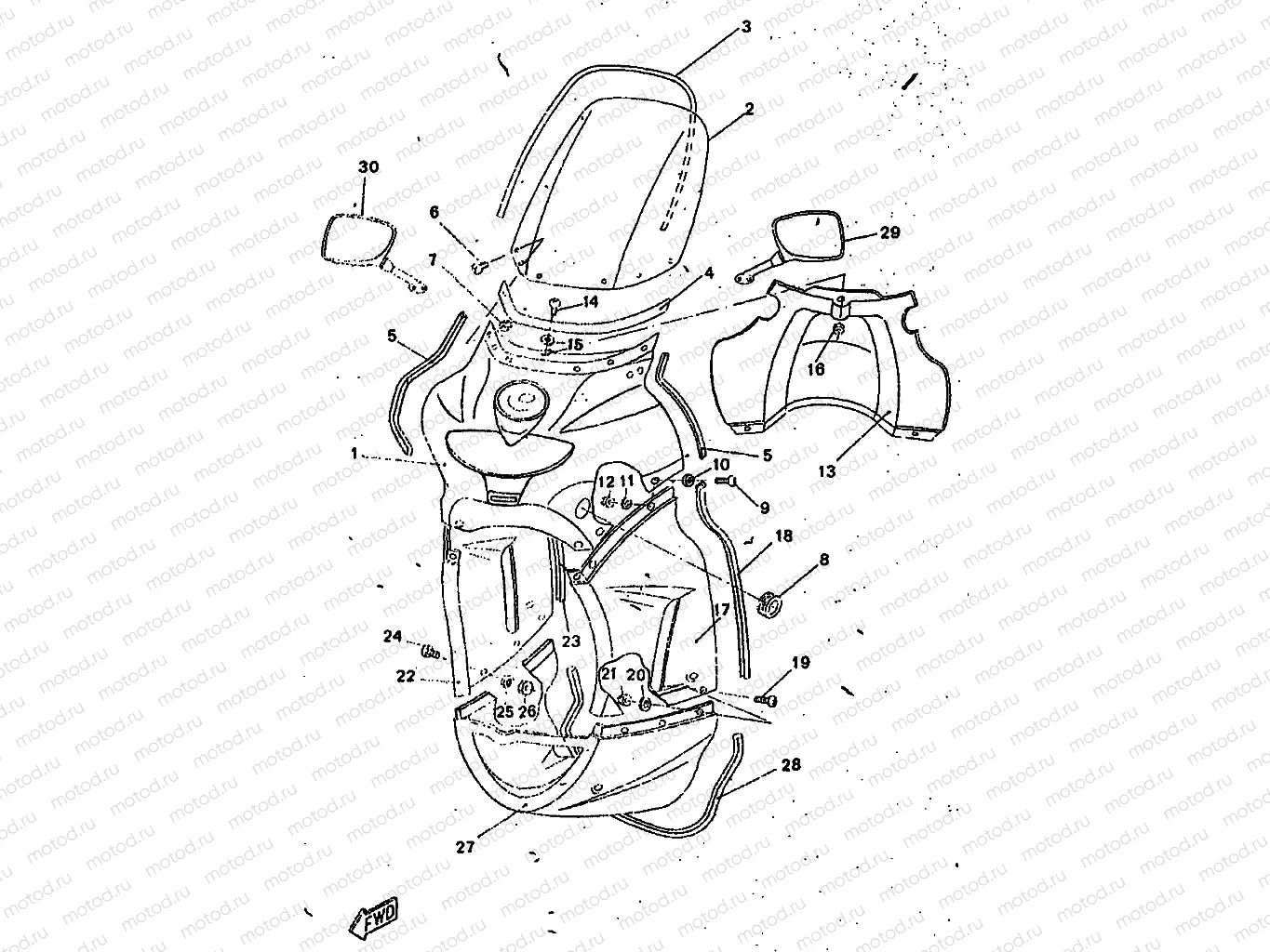 CARENADO COMPLETO Y RETROVISOR