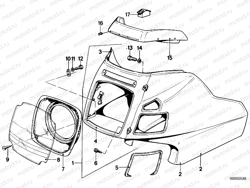 Casing upper part/dashboard