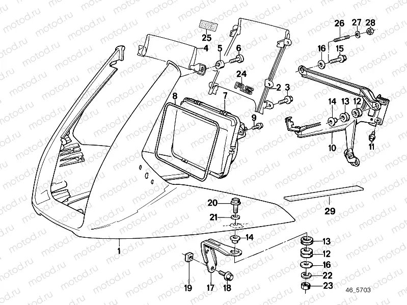 Casing upper part/Headlight