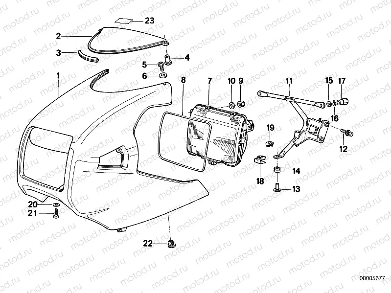 Casing upper part/Headlight