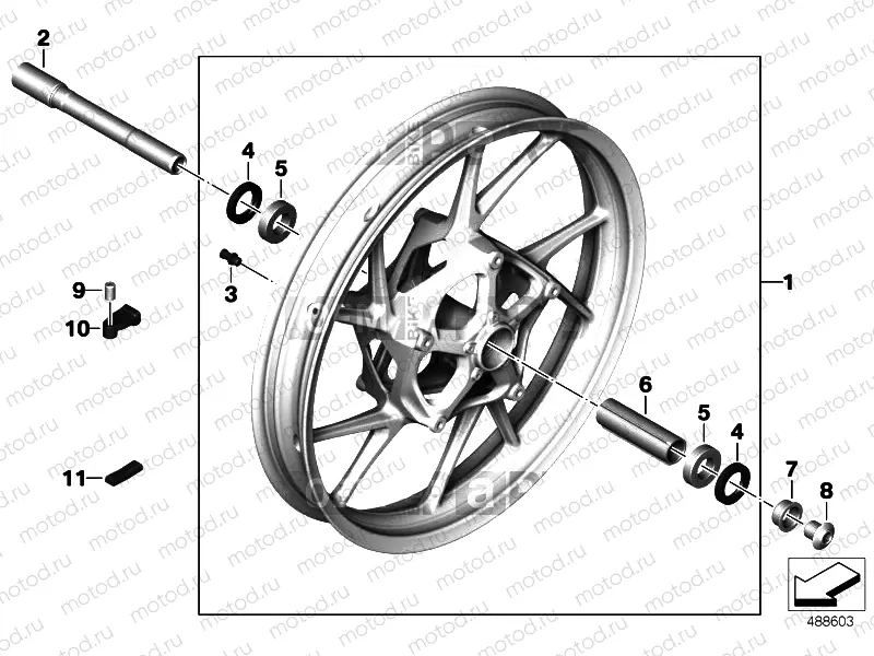 Cast rim, front