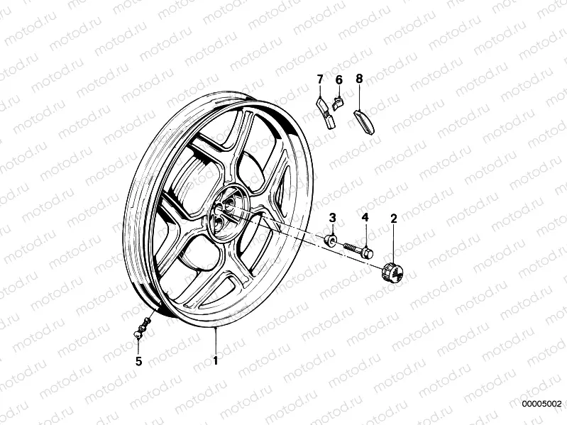 Cast rim, rear