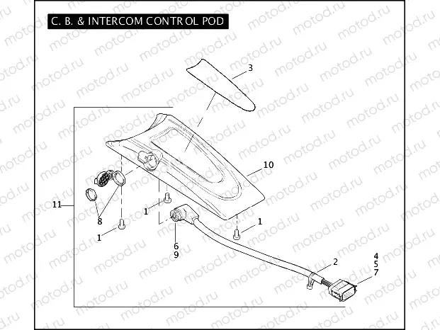 C.B. & INTERCOM CONTROL POD
